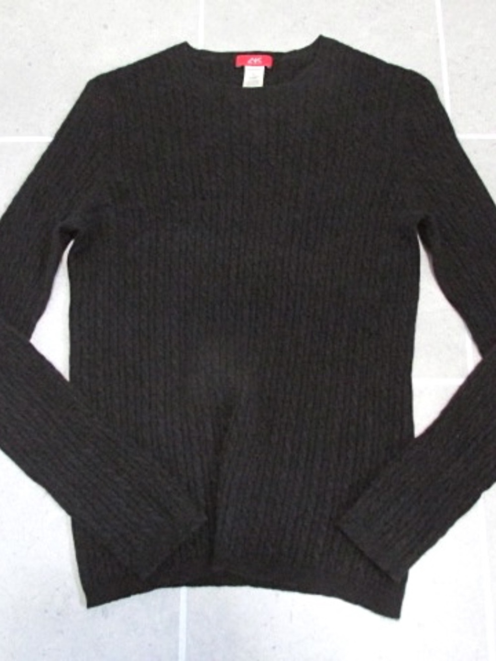Anne Klein Black Cashmere Sweater, Size XL